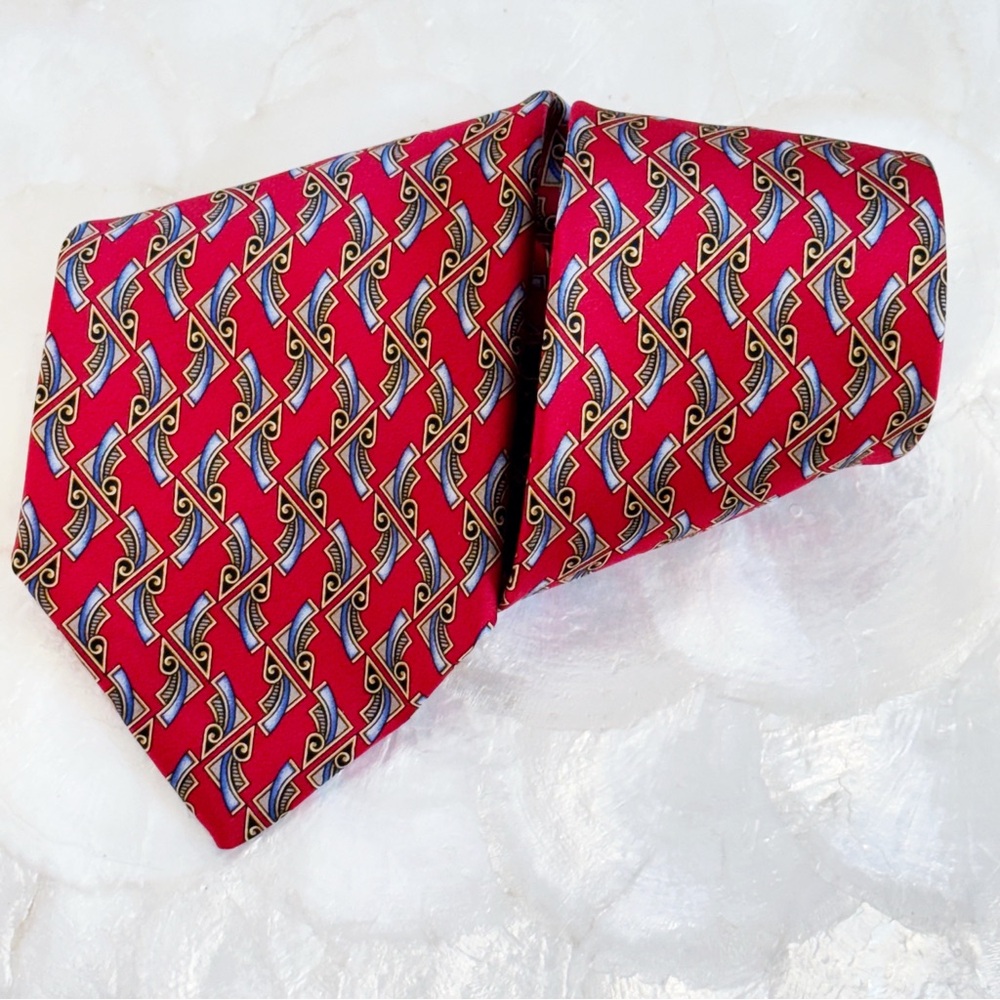 Robert Talbott Nordstrom Red Men’s Silk Tie Handsewn 56”